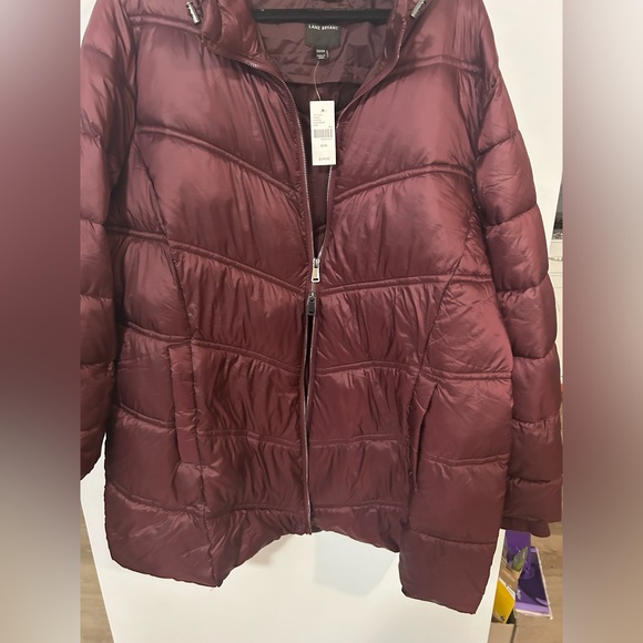 Lane Bryant Purple Mid-Length Puffer Coat NWT 22/24 - Picture 3 of 12